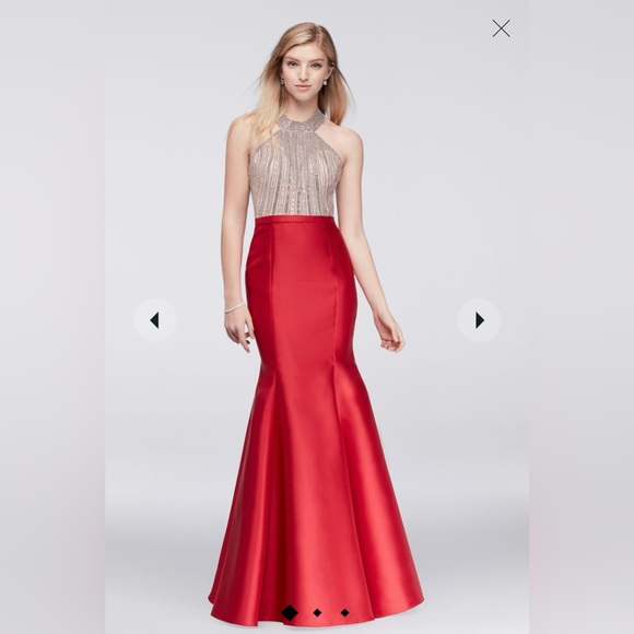 Mermaid red dress size 4 - Picture 1 of 10